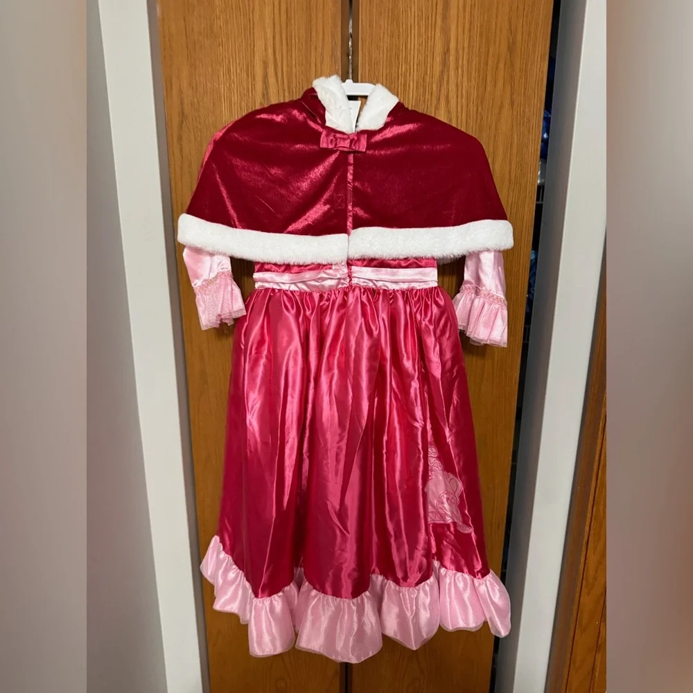 Disney Princess Belle Winter Dress with Cape-Chip & Mrs. Potts Detail-Size 9/10 - Picture 1 of 3